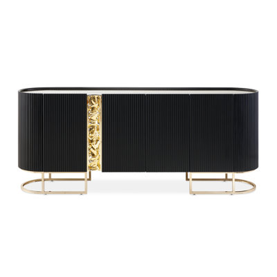 Console Lisbon Reeded - Crème soyeuse matte