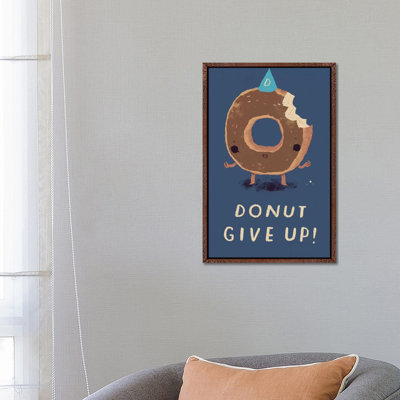 Donut Give Up by Louis Roskosch - Gallery-Wrapped Canvas Giclée on Canvas