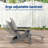  Folding Adirondack Chair with Retractable Ottoman, 3-Postion Adjustable Outdoor Chair, Easy Assembly & Ergonomic Back Support for Patio-1037827931