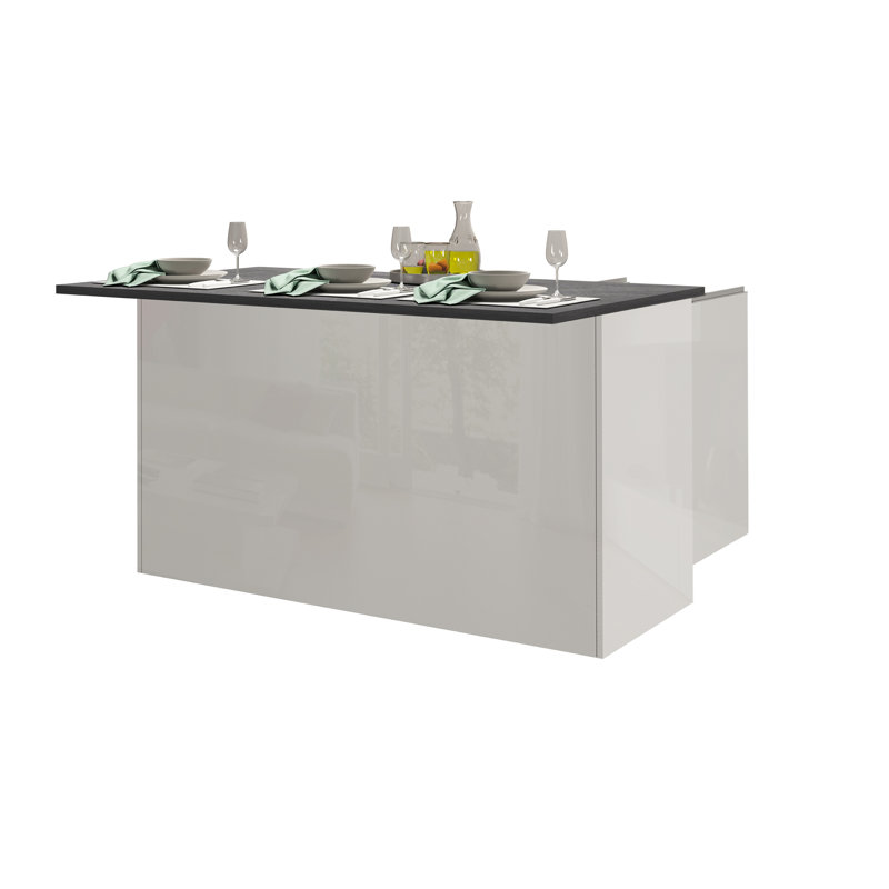 Pameal Wood Kitchen Island, Grey, White