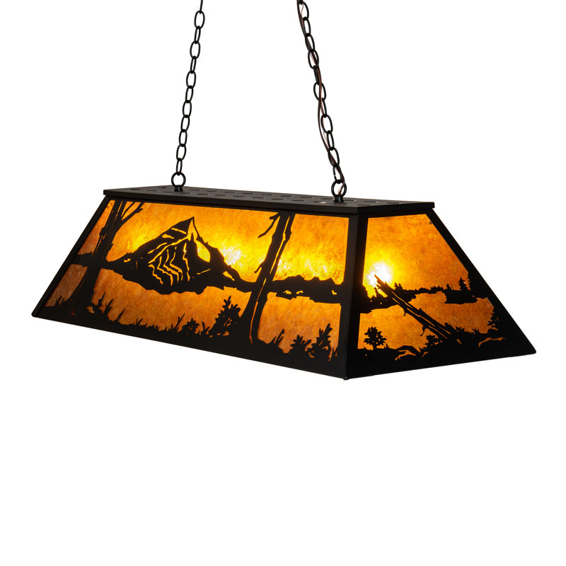 Rustic Lodge 6 - Light Pendant, Amber Mica