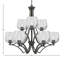Lustre 9 lumières Zilo avec verre à bulles 6 po Zilo-87084082-87084084