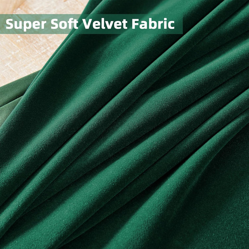 Dark Green Velvet Curtains