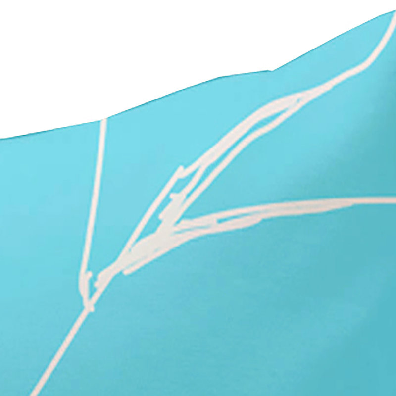 Reversible Throw Pillow, 18"x18", Turquoise