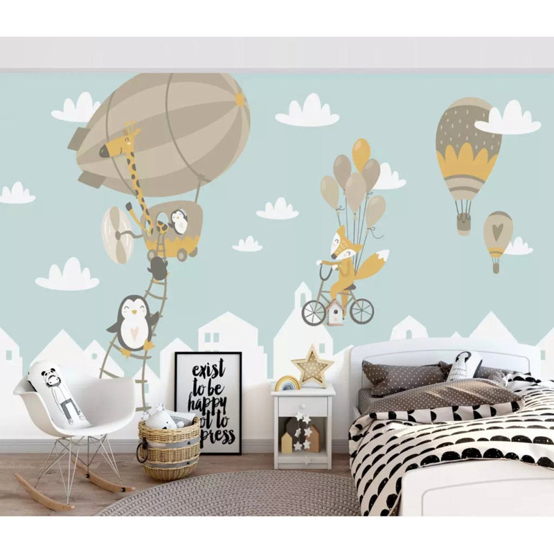 Papier peint amovible Big Air Balloon Kids, L 105,96 po x l 187 po