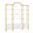 4-Tier Bookcase Modern Open Bookshelf, Display Shelf Storage Organizer With Storage Cabinets & Back X Bar Gold Frame