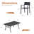 6-Person Patio Dining set with 63" Rectangular Dining Table and 6 Metal Armrest Chairs-588997913