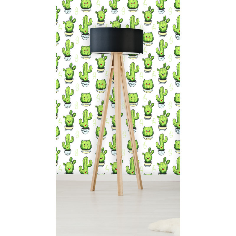 Rouleau de papier peint adhésif à motif de fleurs de cactus Axel L 4,17 pi x l 25 po Axel