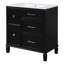 Elegant Flip-out Drawer Vanity Solid Wood Mdf Modern Design Guest Bathroom