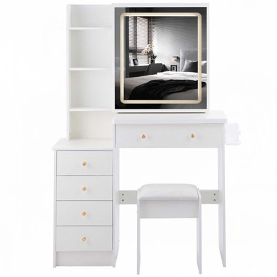 Coiffeuse 37 "+ tabouret rembourré
