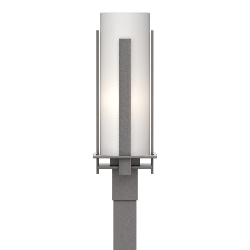 Tête de lanterne verticale verticale 1 lumière, Acier bruni côtier, Blanc