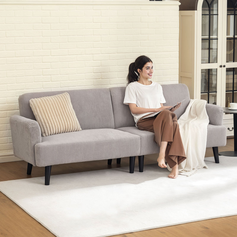 Canapé moderne en velours côtelé 3 pieds Modern, Beige