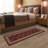 Non-Slip Trellis Area Rug For Living Room, Hallway Runner, Entryway Rug, Red-418218036