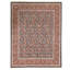 Hand Knotted Wool Oriental Area Rug in Navy And Wine