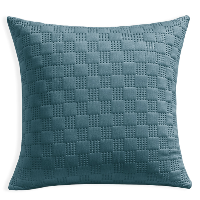 Aspire Homeware Embossed Square Velvet Cushion Covers, TEAL, Pack of 2