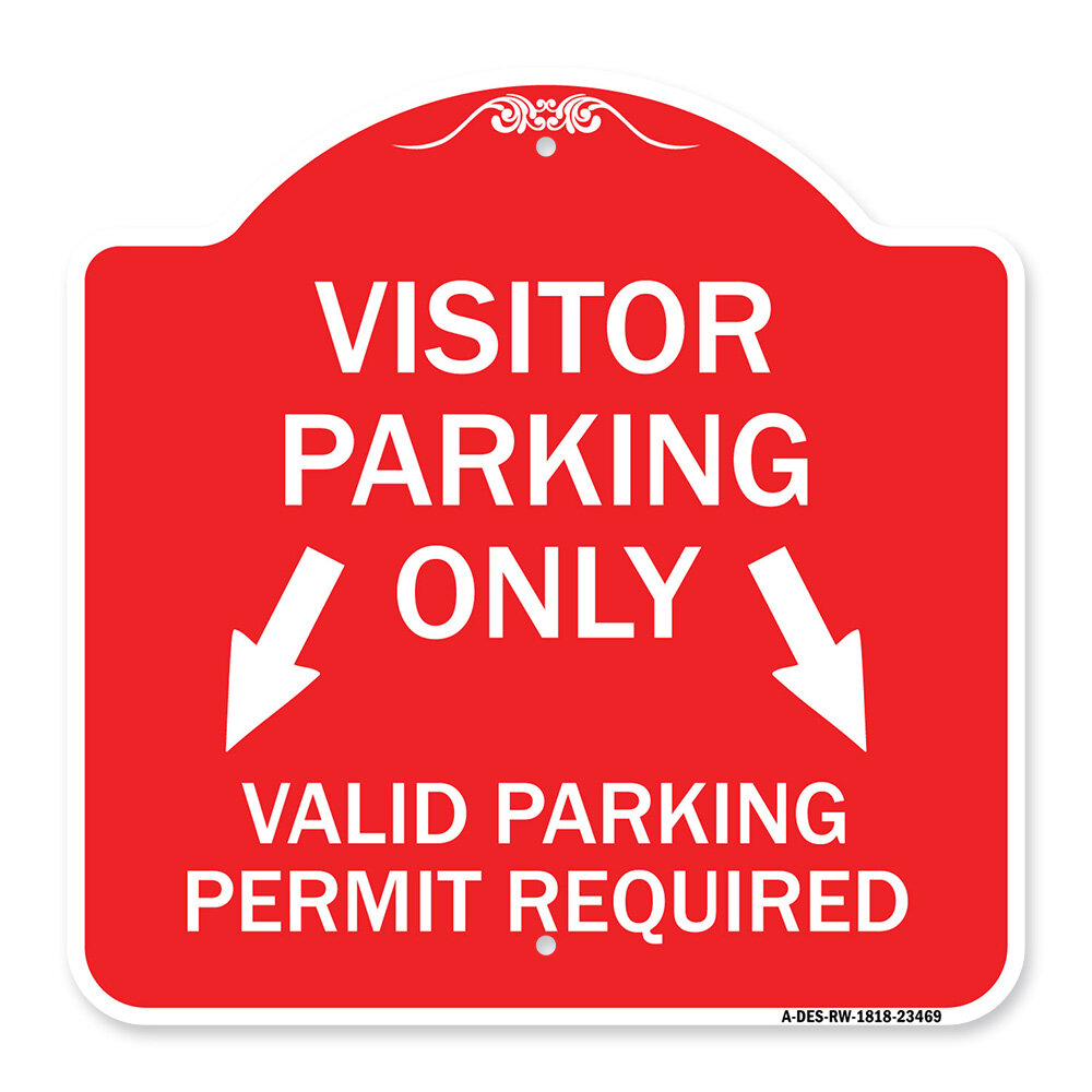 Signmission Designer Series Sign - Parking Area Sign Visitors Parking ...