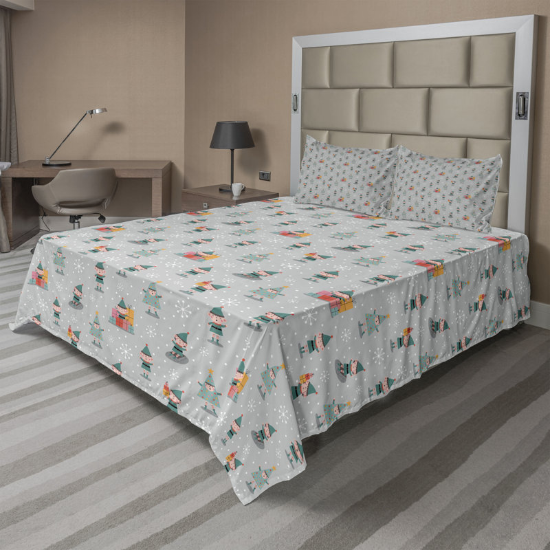 Microfiber Sheet Set, Cal.King Sheet Set + Fitted Sheet + 2 Pillowcases