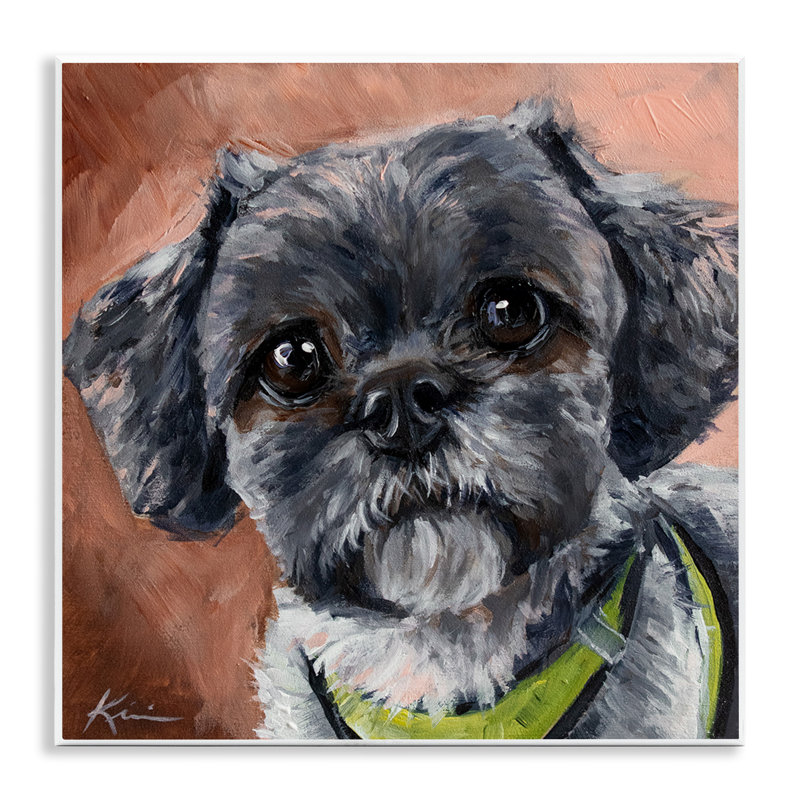 "Stupell Industries", Shih Tzu, portrait de chien sur plaque par Lindsay Kivi Fine Art-au-855