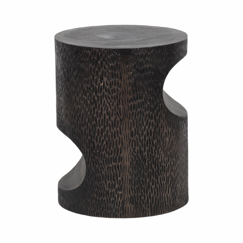 Modern Cali Metal Bronze Stool Table