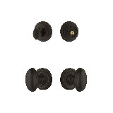 Nostalgic Warehouse Classic Rosette Entry Set with Homestead Knob