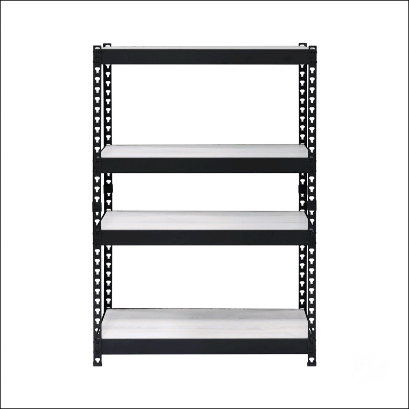 4 Tier Rectangular Bookcase With Adjustable Shelves