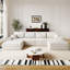 Canapé modulaire 135 po avec 1 repose-pieds Cloud, fauteuils rembourrés minimalistes modernes, canapé en U confortable pour le salon, canapé d'angle à siège profond, aucun assemblage requis (tissu en velours côtelé moelleux)