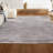 Wolcott Modern Minimalist Pinstripe High-Low Dark Silver/White Rug-767501924