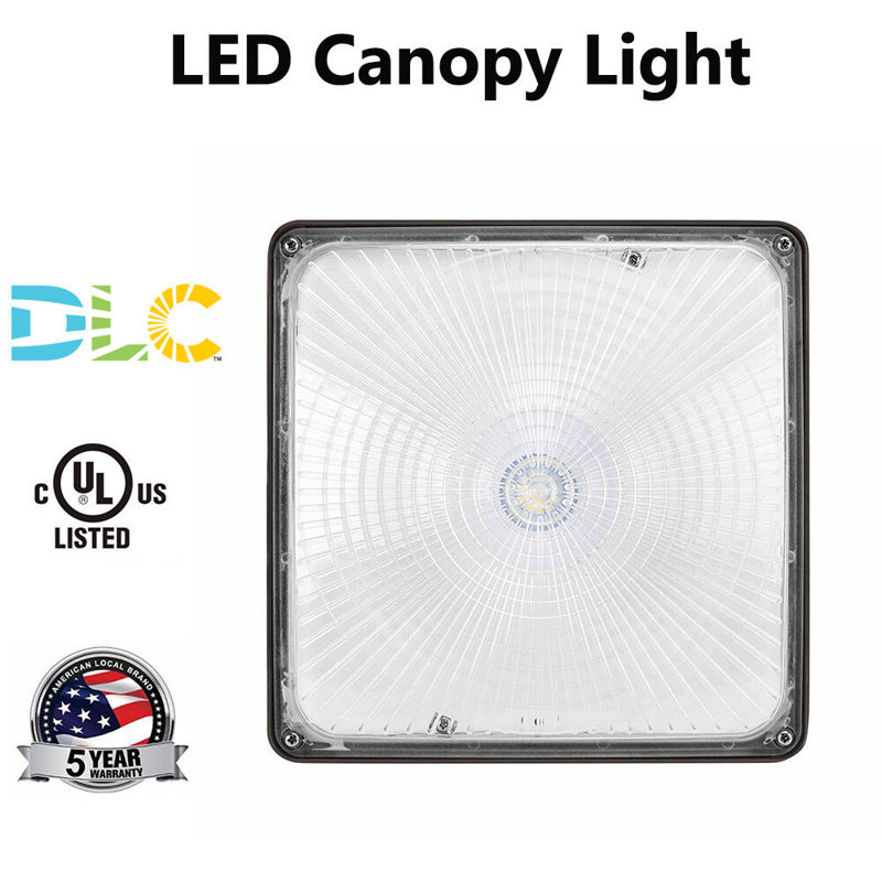Waterproof LED Gas Station Canopy Light 110W/88W/66W/44W Watt Selectable 3000K/4000K/5000K 120-277V
