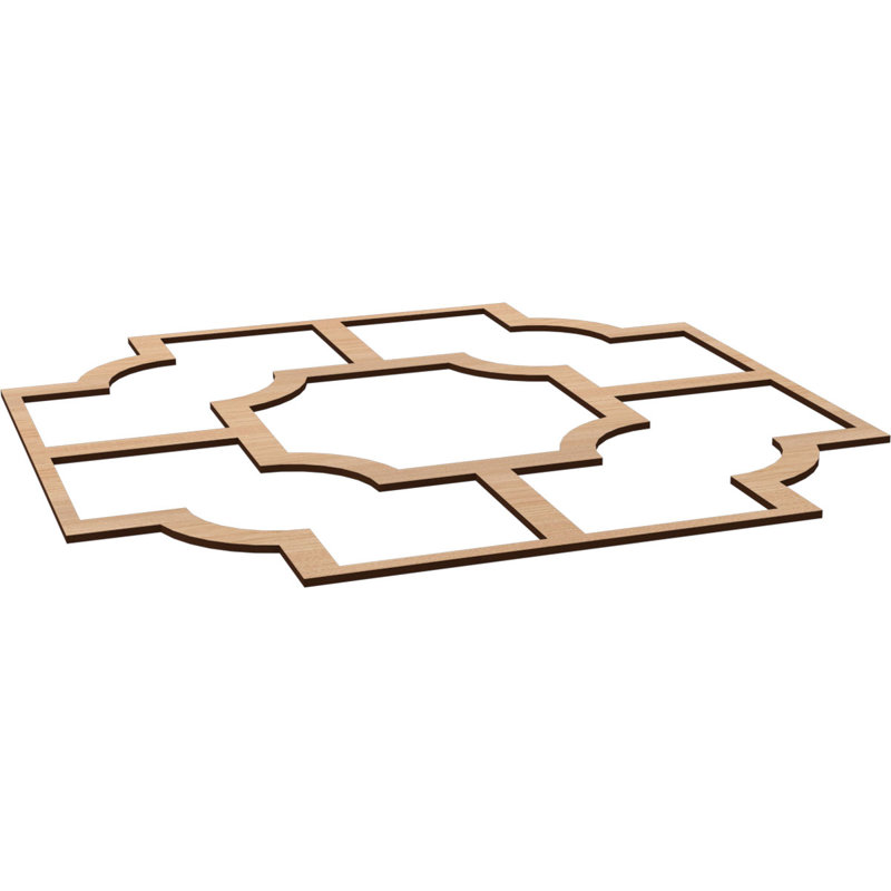 Charpente de plafond décorative Bradley, Noyer blanc, H 66,83 po x l 66,83 po x P 0,375 po