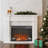23 Inch Electric Fireplace Insert, Ultra Thin Heater With Log Set & Realistic Flame, Remote Control With Timer, Overheating Protection