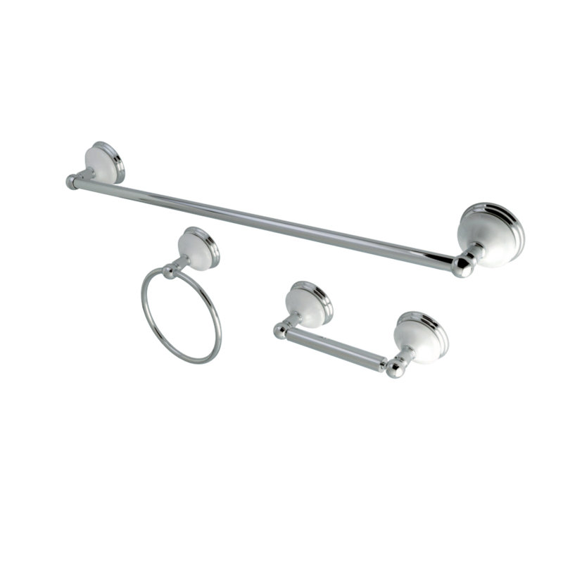 Kingston Brass Victorian 3-Piece Bathroom Hardware Set, Polished Chrome