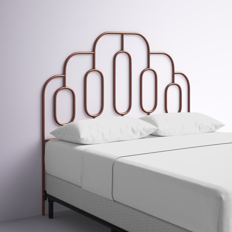 Magdeline Metal Headboard, Antique Bronze, Queen