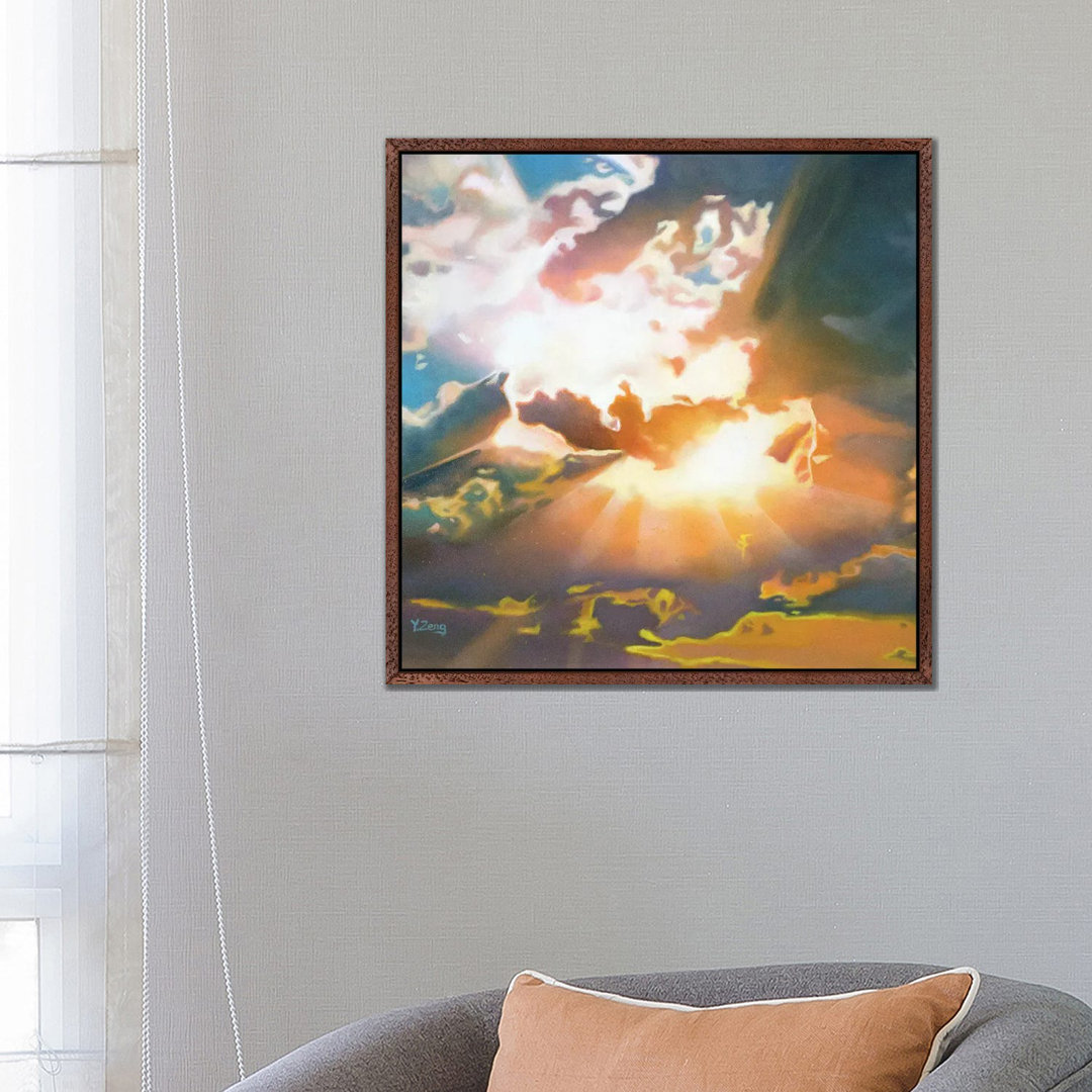 Sonnenstrahl durch die Wolken von Yue Zeng - Galerie-umwickelte Leinwand Giclée auf Leinwand