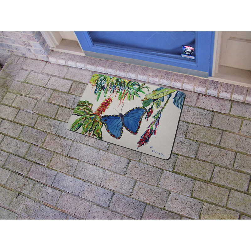 Tapis de porte anti-dérapant à l’intérieur morpho Lebron, Rectangle 1 pi 6 po x 2 pi 2 po