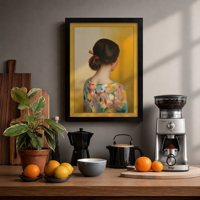 Figure in Colour Modern - Framed Print, A1 - 84.1 x 59.4 cm, Black