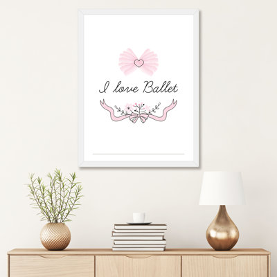 I Love Ballet - impression d'art graphique