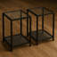 30cm W Metal Bedside Table
