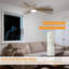 Ryme 52 po Ventilateur de plafond encastré standard en chêne blanc clair avec DEL et télécommande avec moteur à courant continu réversible-993157456-993157461