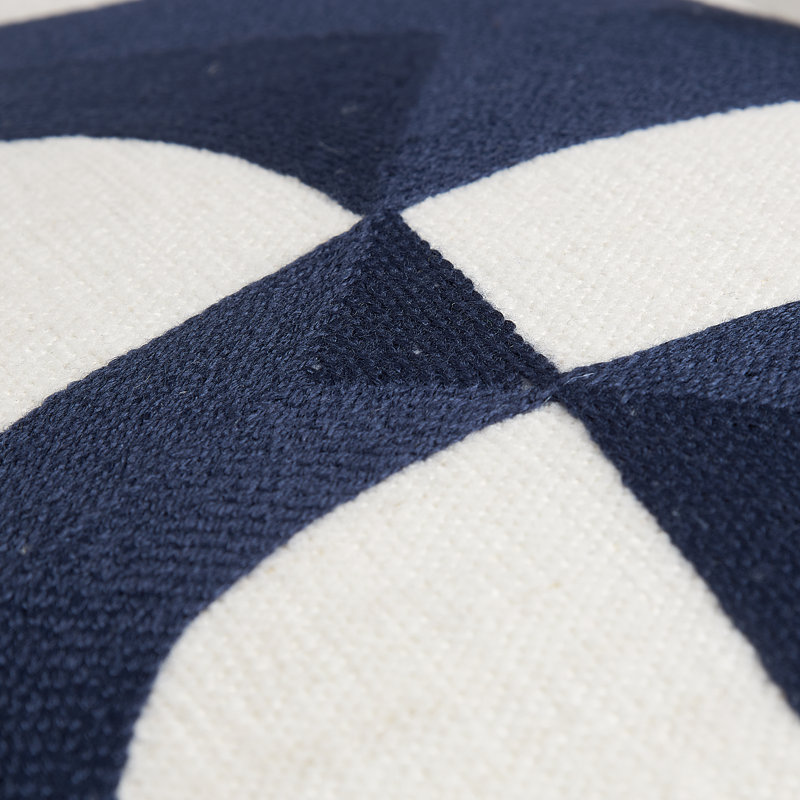 Square Throw Cushion Cover, Blue / White / Grey