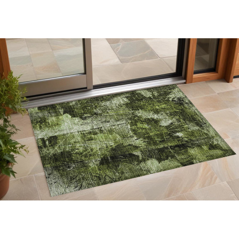 Tapis extérieur lavable antidérapant vert 2 pi x 3 pi