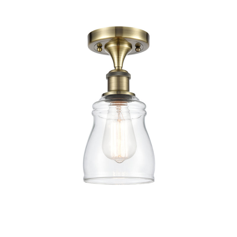 Plafonnier semi-encastré 1 lumière 4,5 po Heide, DEL, Transparent