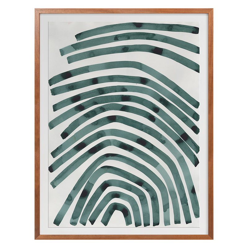 «The Up-Side» par Kate Roebuck - impression d'un cadre photo sur papier, Cadre noyer, H 44 po x l 34 po