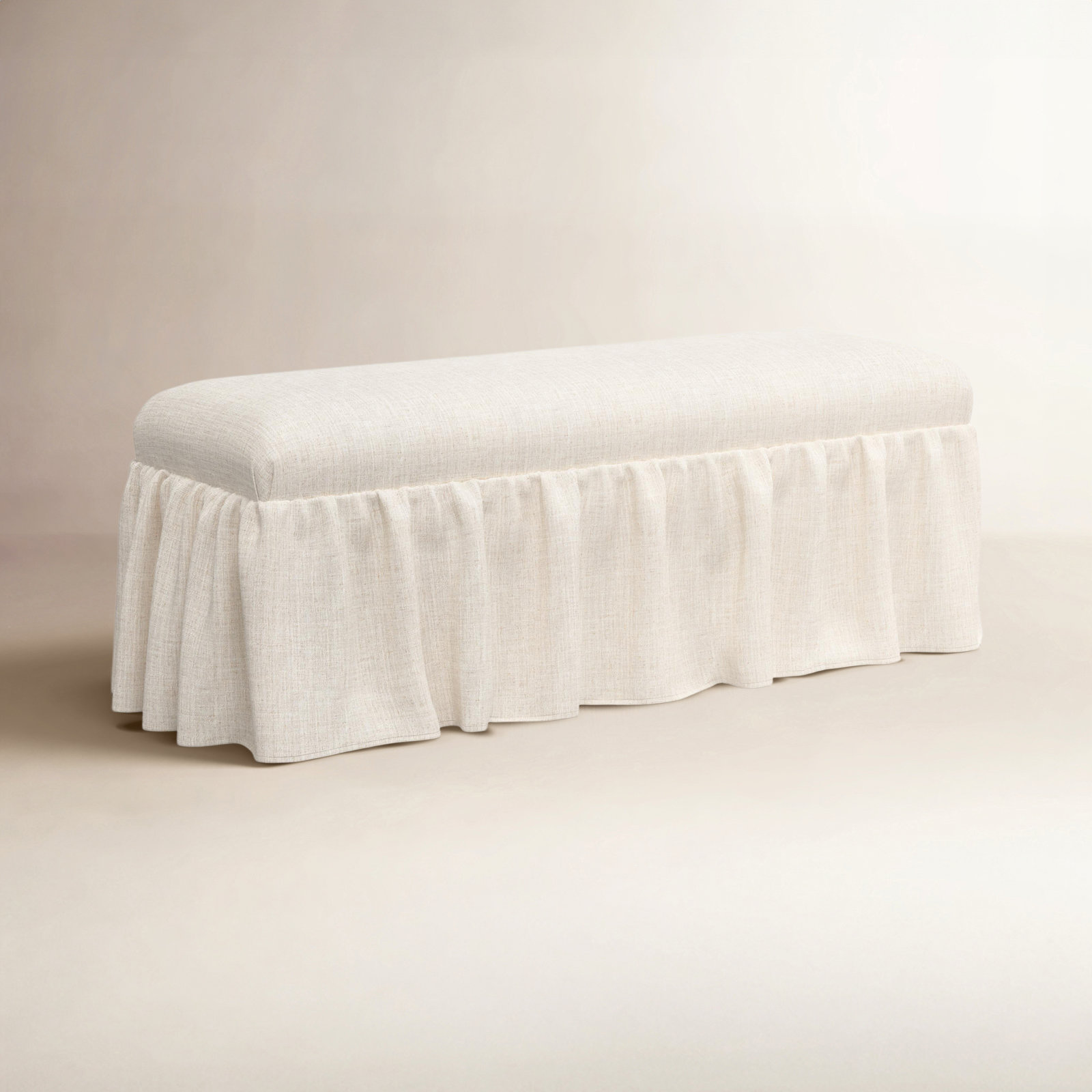 Maggie 52" Bench, Classic Talc Linen