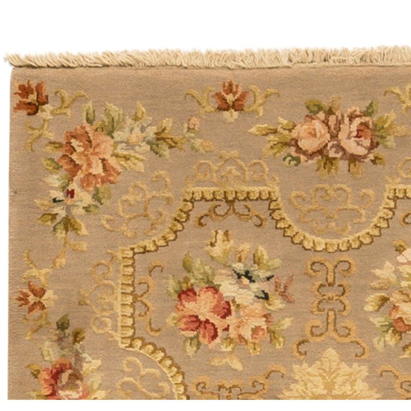 Handmade Silk and Wool Area Rug
