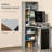Fold-Out Convertible Writing Table Wall Mount Desk Cabinet With Blackboard And Side Shelf Multi-Function Home Office Workstation