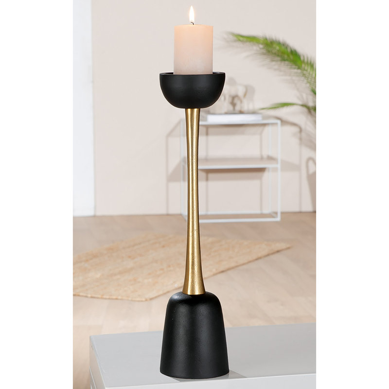 Aluminum Floor Candlestick, 46cm H x 10cm W x 11cm D