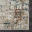 Tapis abstrait en polyester / polypropylène tissé à la machine Tuya en gris / ivoire / bleu-121359447