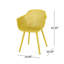 Chaise d'extérieur jaune Lotus pour manger - et résistante aux intempéries