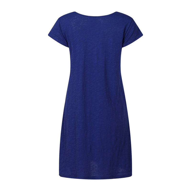 Peignoir 100% coton fille / femme + peignoir au-dessus du genou, L, Bleu
