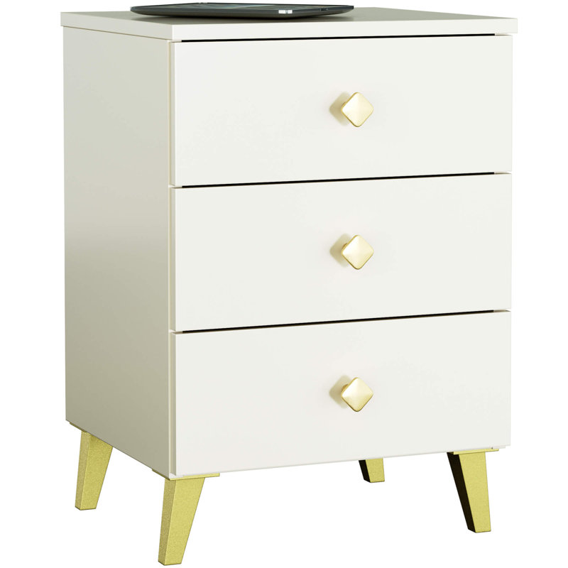 Aenne 40cm W Particle Board Bedside Table